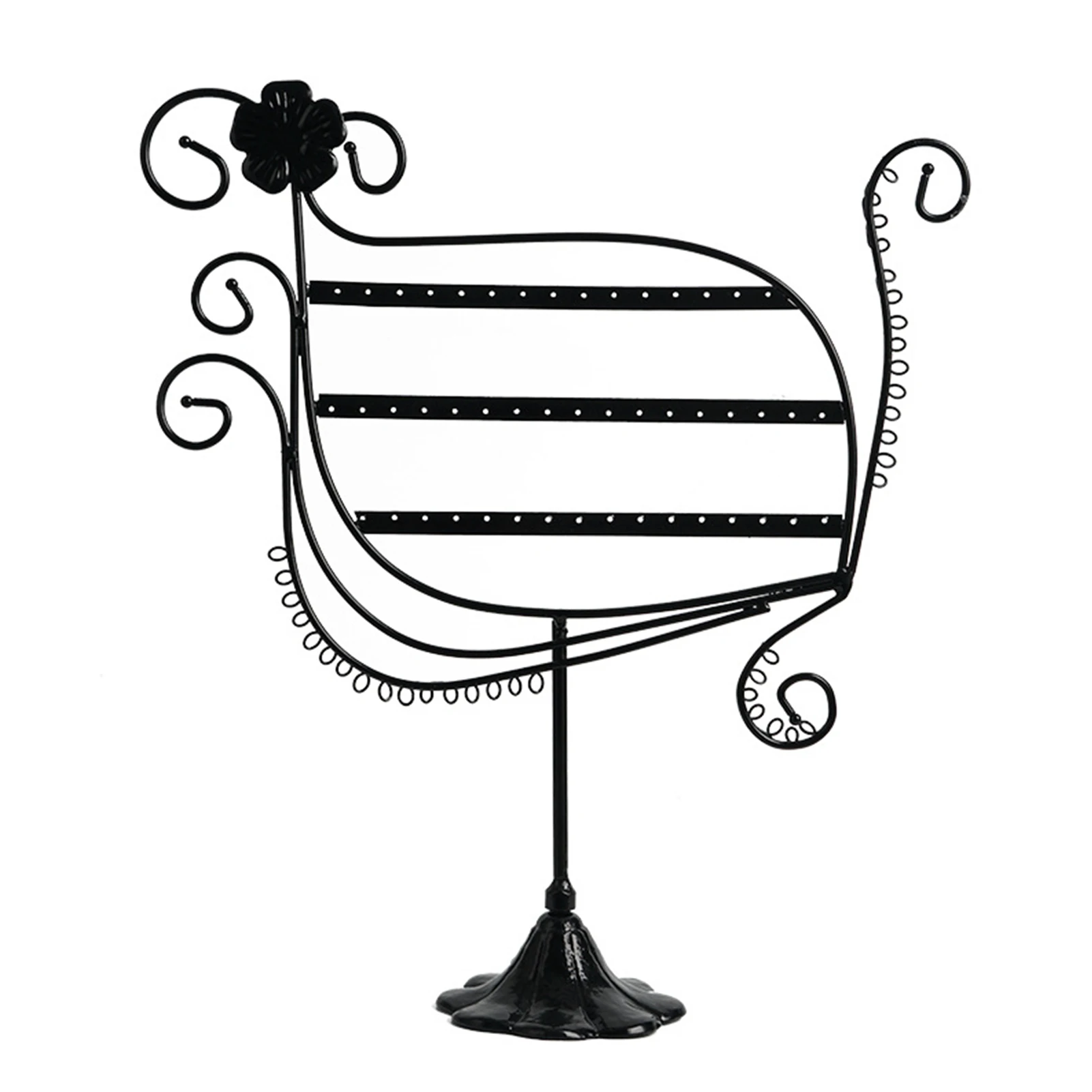 

Free Standing Home Decor Universal Earring Necklace Holder Storage Organizer Jewelry Display Stand Portable Show Shelf Desktop