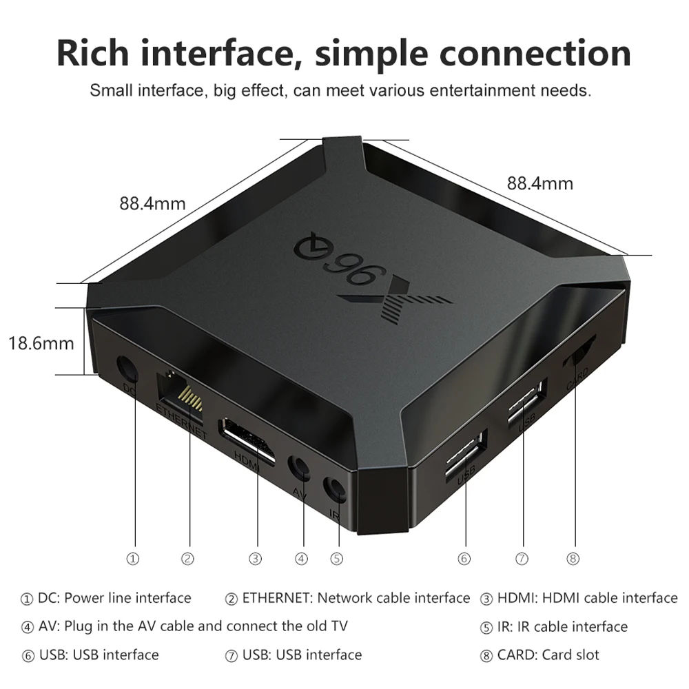 

WIFI Smart TV Box Media Player Play Game Screen Cast 1+8GB Hk1mini 4K Quad Core Home and Living Android TV Receiver for Youtube