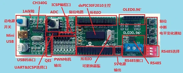 DsPIC макетная плата dsPIC Экспериментальная плата DSP системная плата dsPIC30F2010 макетная плата