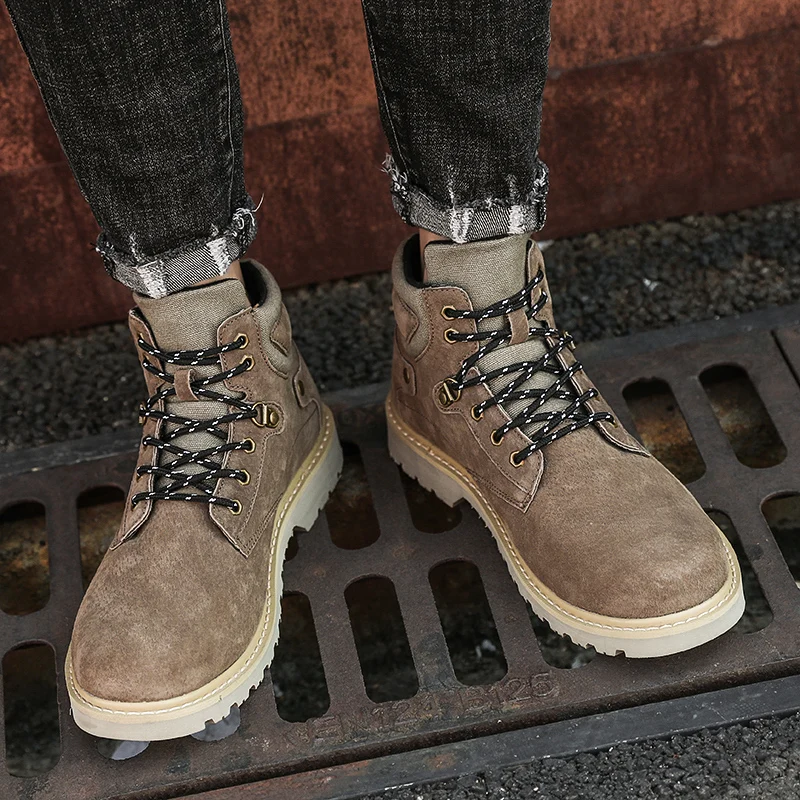 

Mens Black Boots Breathable Men's Shoes Home Boots Man Casual Men Winter Sneakers Spring And Autumn Leather Scarpa Uomo