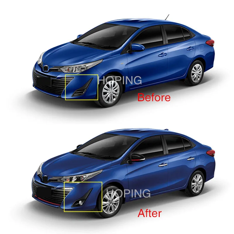 

Hoping 1 Set For TOYOTA YARIS ATIV Sedan 2018 2019 Auto Upgrade Front Bumper Fog Lamp Set With Wire Switch WIth Halogen Bulb