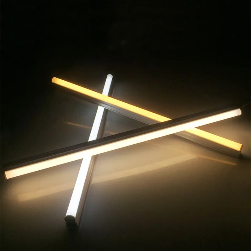 

Встроенная энергосберегающая Бытовая флуоресцентная лампа с высокой температурой трех цветов Светодиодная лампа T5 30 см 60 см с поддержкой