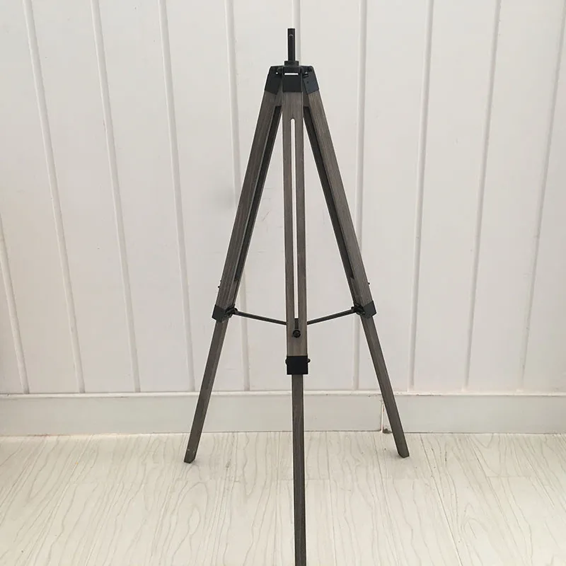 Скандинавская ретро-лампа для фотосъемки из массива дерева напольная лампа