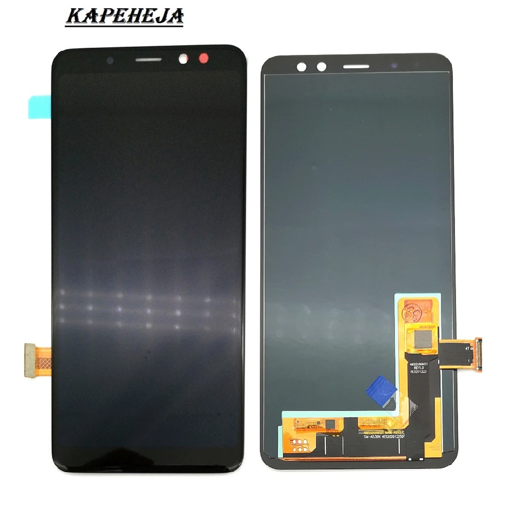 ЖК-дисплей Super AMOLED для Samsung Galaxy A8 2018 A530 A530F A530N с сенсорным экраном и дигитайзером в