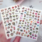 Наклейки для ногтей, 3d-дизайн для девочек, ромашки, розы, подсолнухи