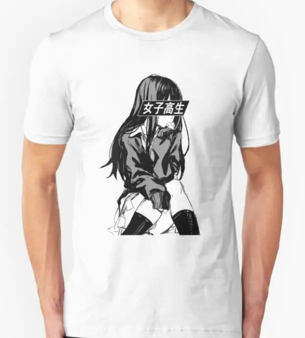Школьница черно белая грустная аниме японская высшего качества мужская летняя