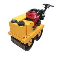 tf 600b hand held air cooled 6 horsepower diesel double drum mini hand operated road compactor roller