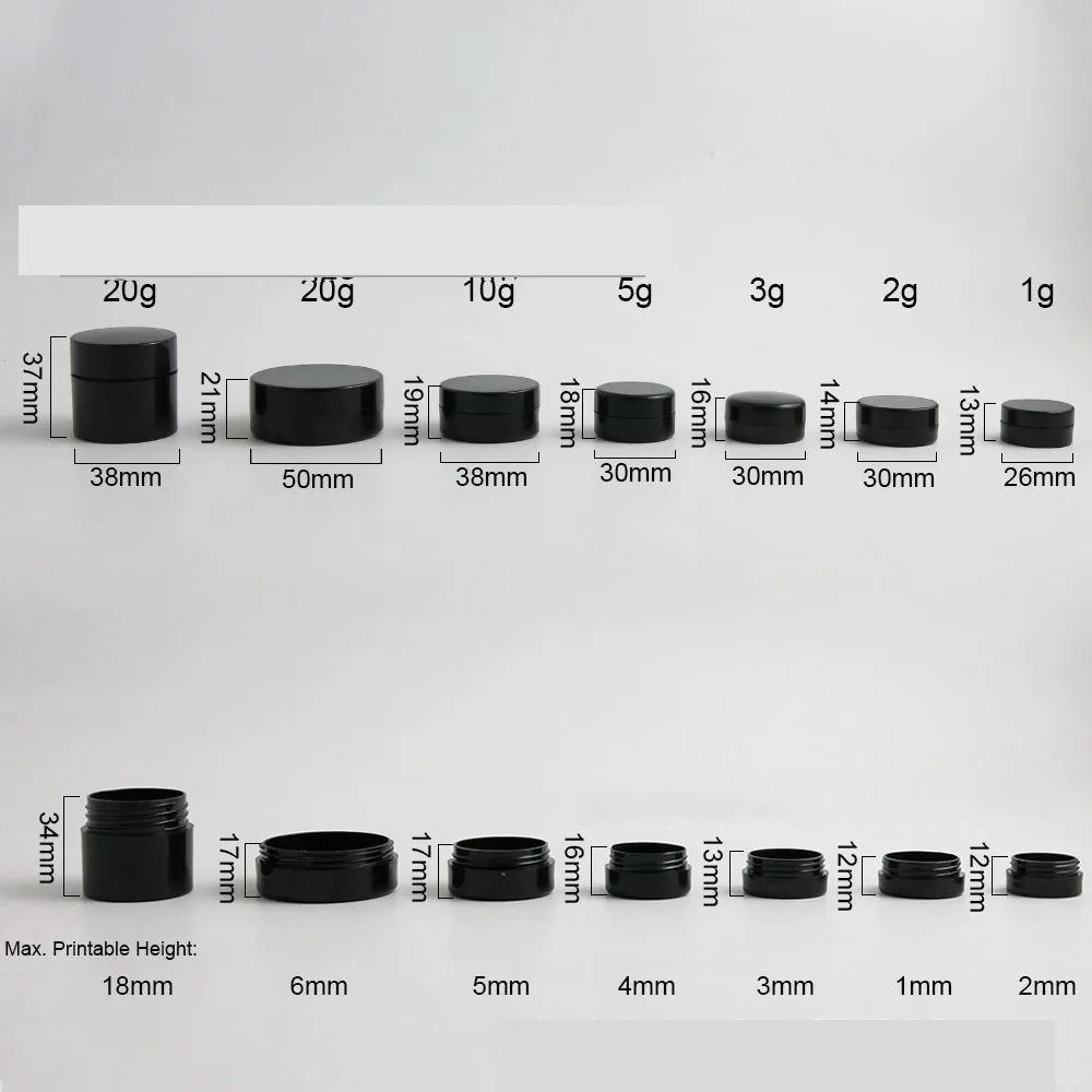 100 шт. маленькие банки для путешествий 1 г 2 3 5 10 20 коробка макияжа дизайна ногтей