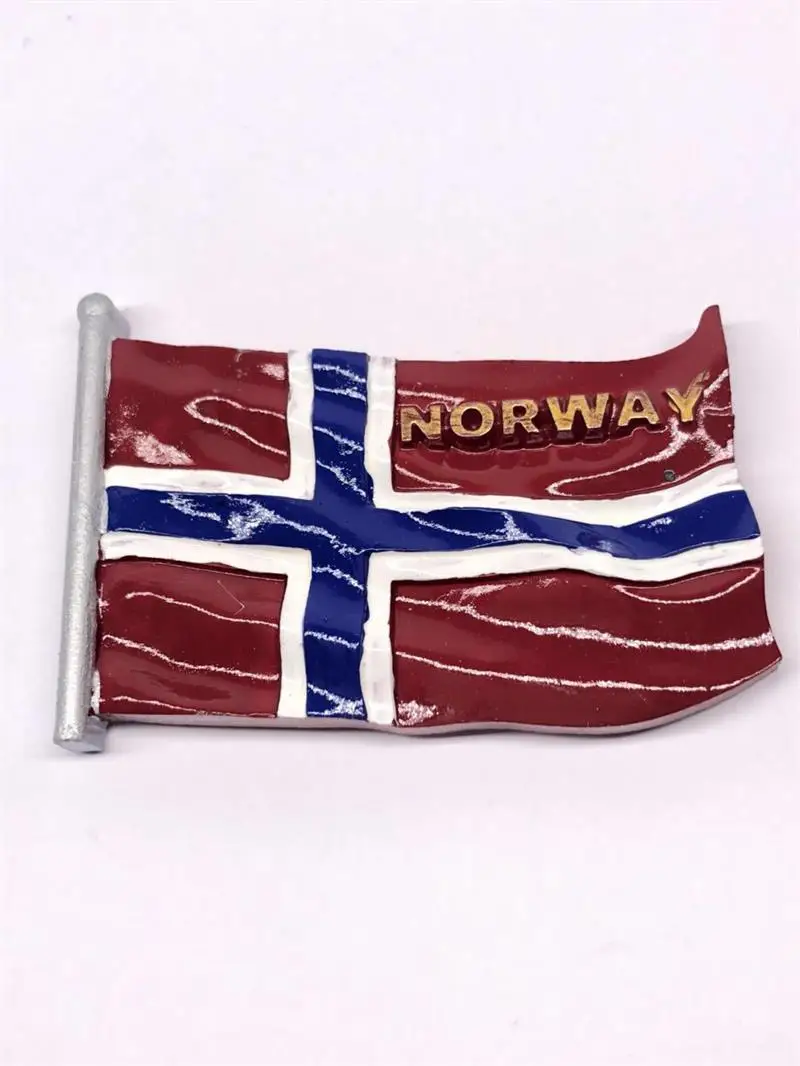Norway 3d магнит для холодильника с флагом России Канада Япония Украина Италия Сингапур всемирно флаги стран наклейки на холодильник магниты для украшения - Цвет: Norway