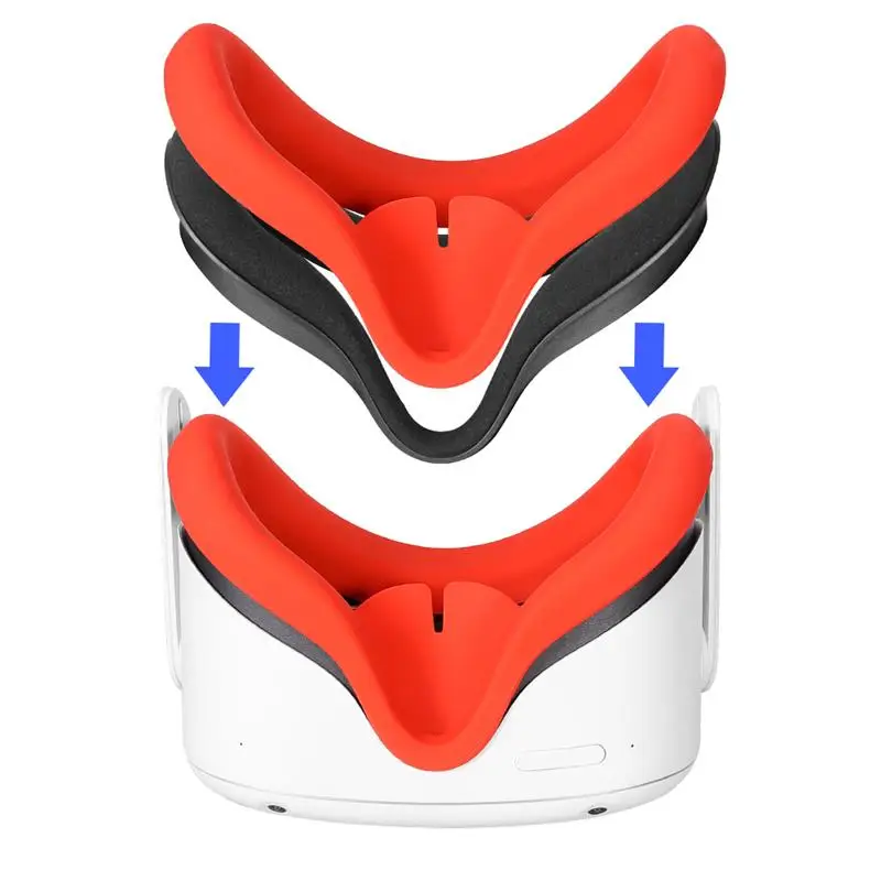 

News Type Silicone Eye Mask Cover Pad VR Earphone Breathable Anti Perspiration Eye Mask For Oculus Quest 2 VR