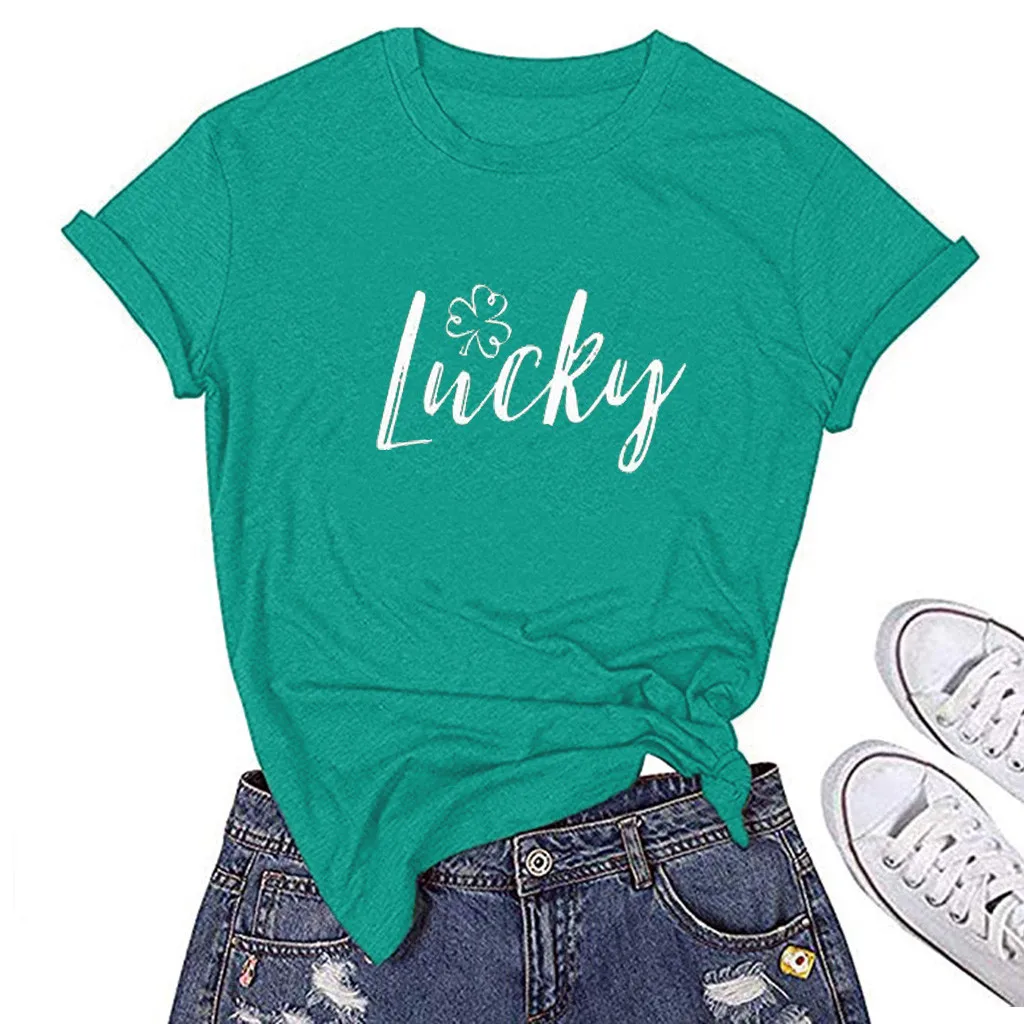 Новая женская футболка ST. Зеленая с круглым вырезом и короткими рукавами туники