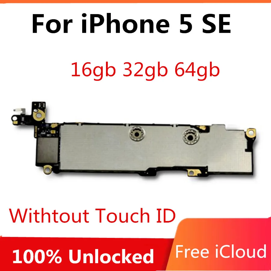 Оригинальная разблокированная материнская плата для iphone SE с/без Touch ID Логическая