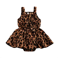 lioraitiin 0 18m newborn infant baby girl romper fashion sleeveless leopard printed dress patchwork jumpsuit outfit