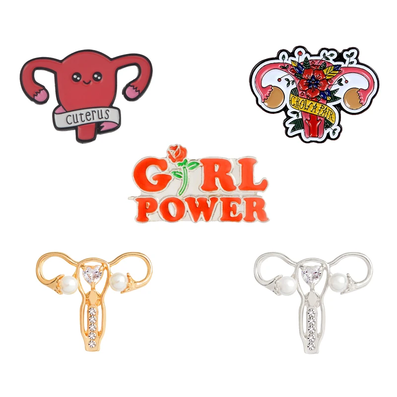 Женская эмалевая брошь на заказ в виде цветка матки значок лацкан мощная