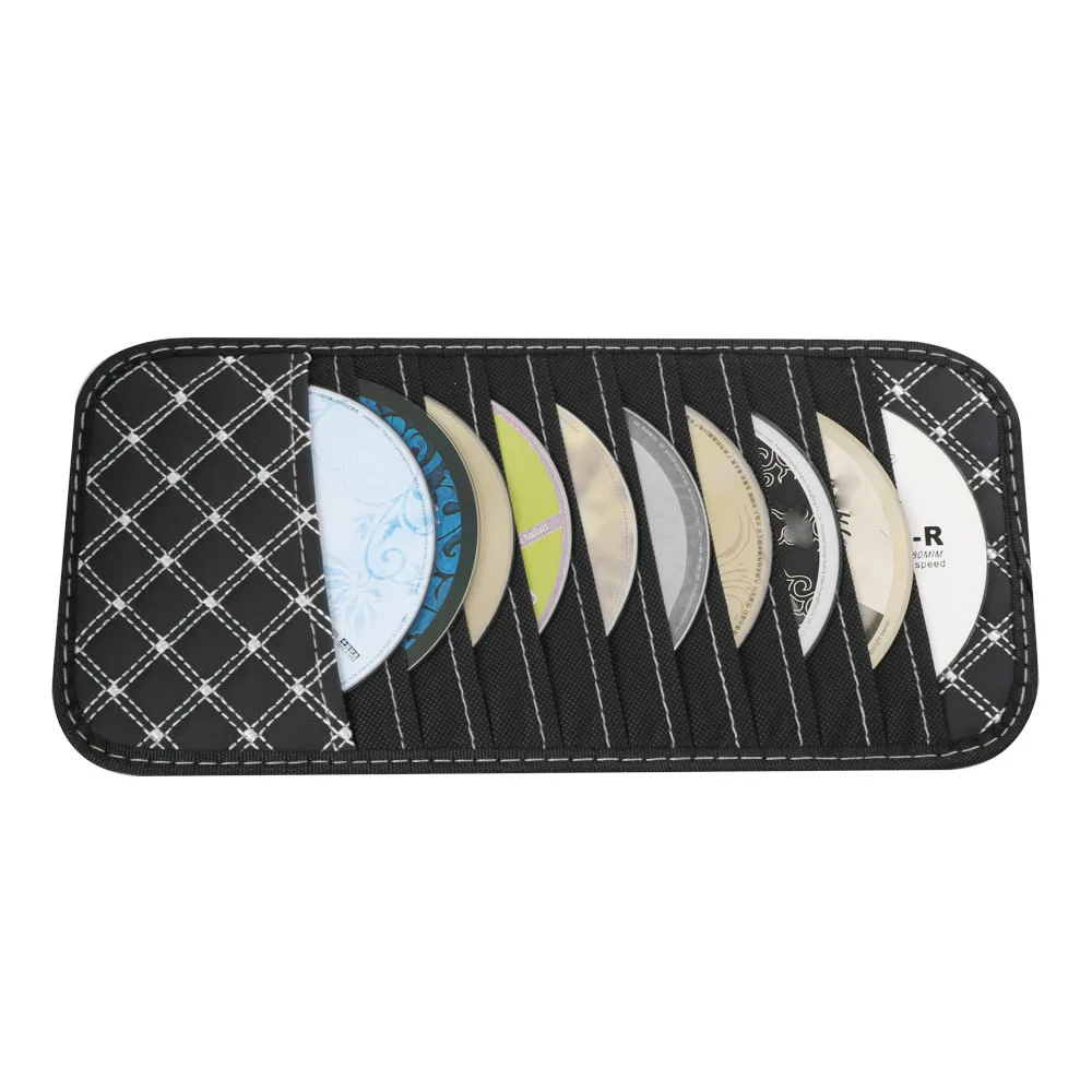 YOLU из искусственной кожи авто солнцезащитный козырек очки CD держатель Клип сумка