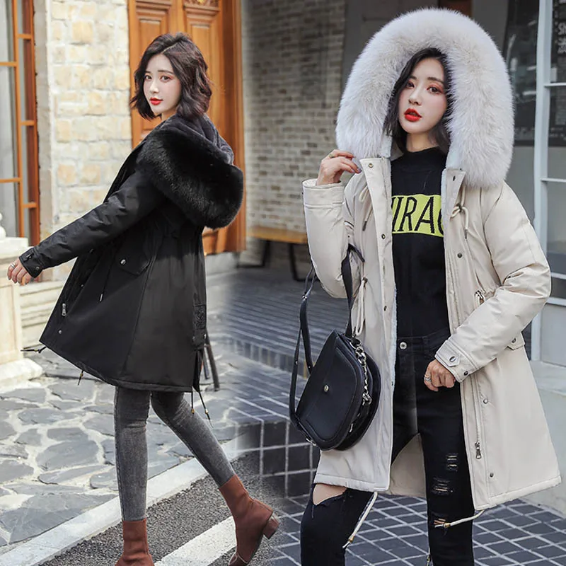 Winter Parker winter New Coat jacket hooded Slim thick fur collar Coat-30 degrees warm winter Coats jacket Parker