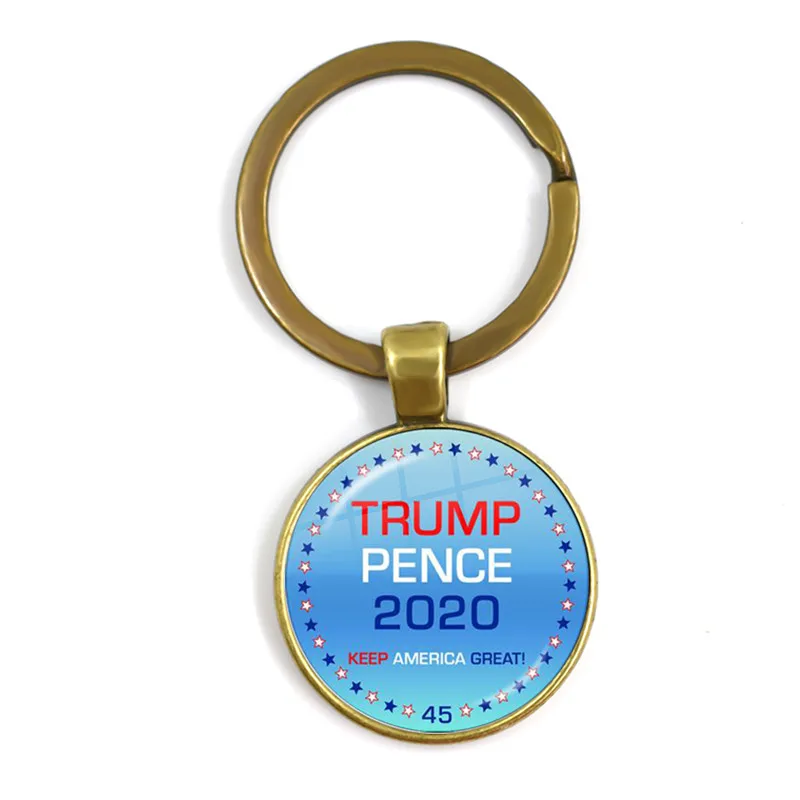 Коллекция Keep America Great 2020 США Трамп стеклянный брелок с кабошоном античный