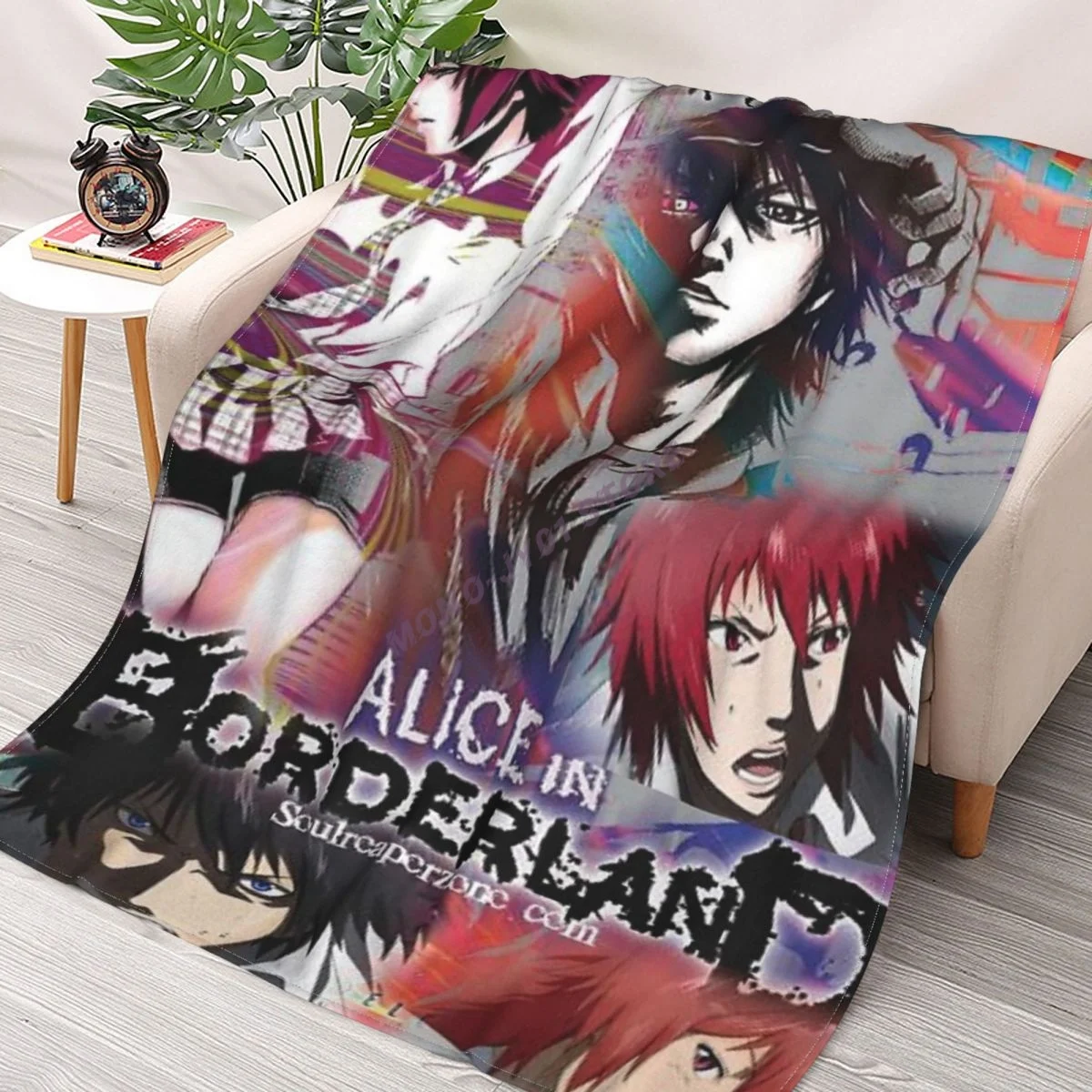 

Alice In Borderland Anime Throw Blanket Sherpa Blanket cover Bedding soft Blankets
