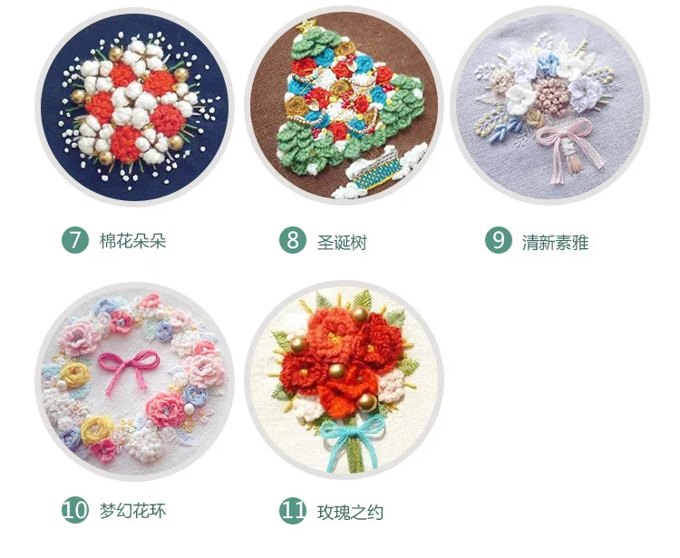 Набор для вышивки растений начинающих современный набор ручной вышитый узор с