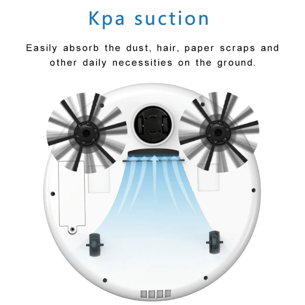 

Intelligent Sweeping Robot 3-In-1 Silent Strong Suction Auto Vacuum Cleaner Smart Home Clean Dry/Wet Floor + Free Replace Parts