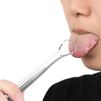 80 hot sale oral cleaner lightweight hard to break smooth surface powerful tongue scraper for gifts