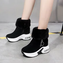 Women's warm sports shoes, snow boots, casual shoes, shoelace boots, winter, 2021 (3)