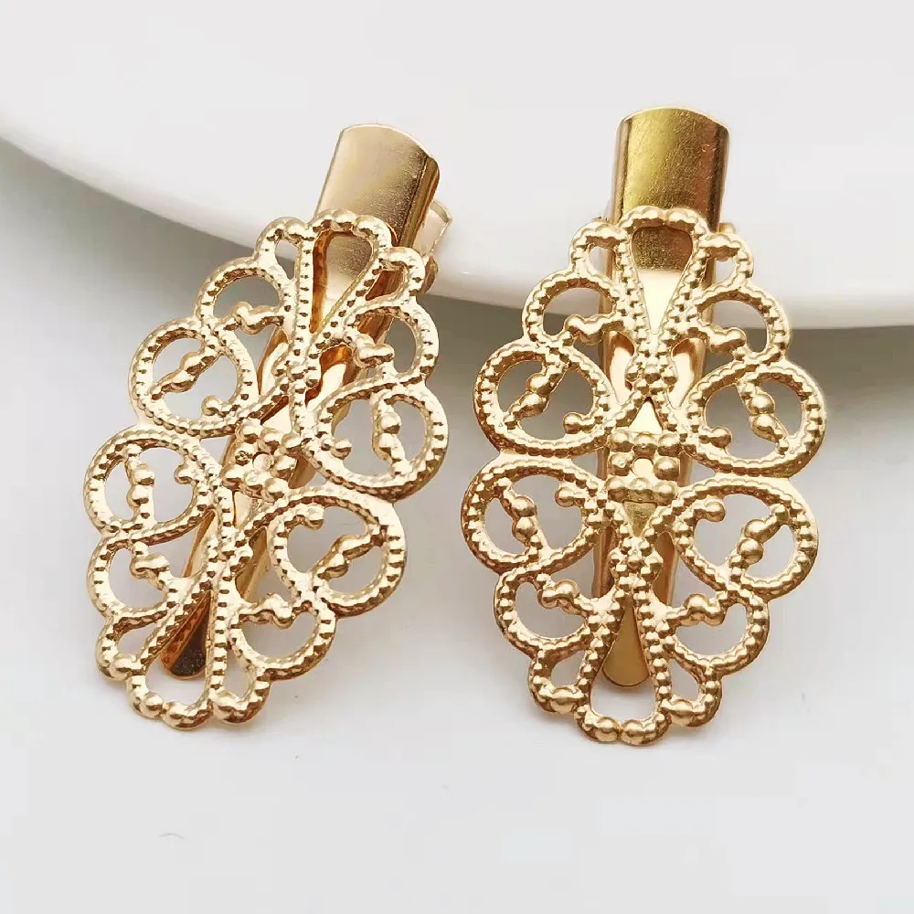 20 шт. серебристые/золотистые металлические челки 39 х20 мм |