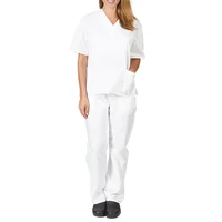 women men workwear short sleeve v neck topspants nursing working uniform suit scrub uniform overalls clothes