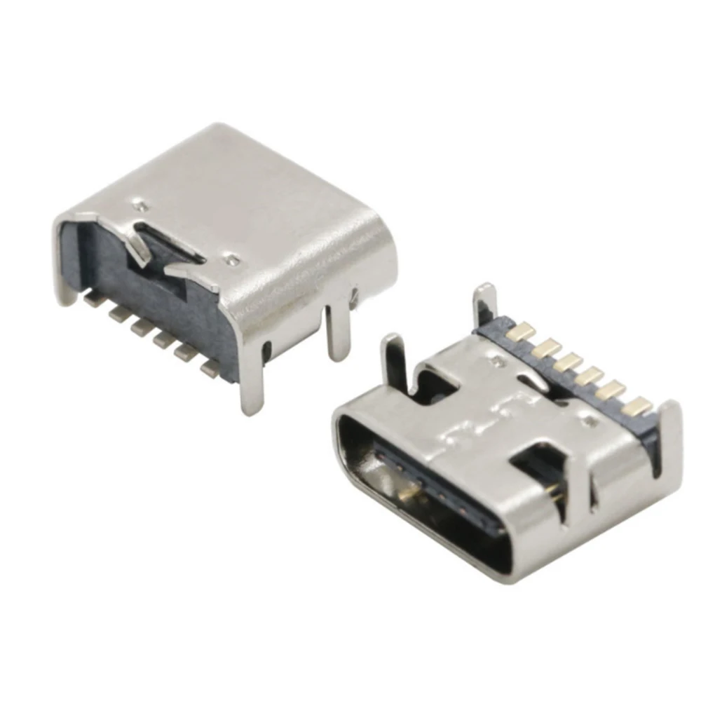 Прочный 10 штук в наборе USB 3 1 Тип C Технические характеристики 6Pin женский разъем SMT