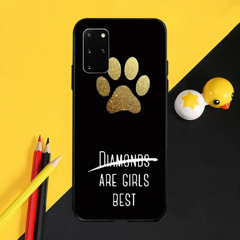 Чехол для телефона PENGHUWAN с надписью Best friends Dog paw чехол Samsung S20 plus Ultra S6 S7 edge S8 S9 S10