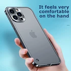 Металлическая рамка с гальваническим покрытием для IPhone 13 12 11 Pro Max 12Pro 13Pro, акриловая задняя пластина, защитный чехол для телефона