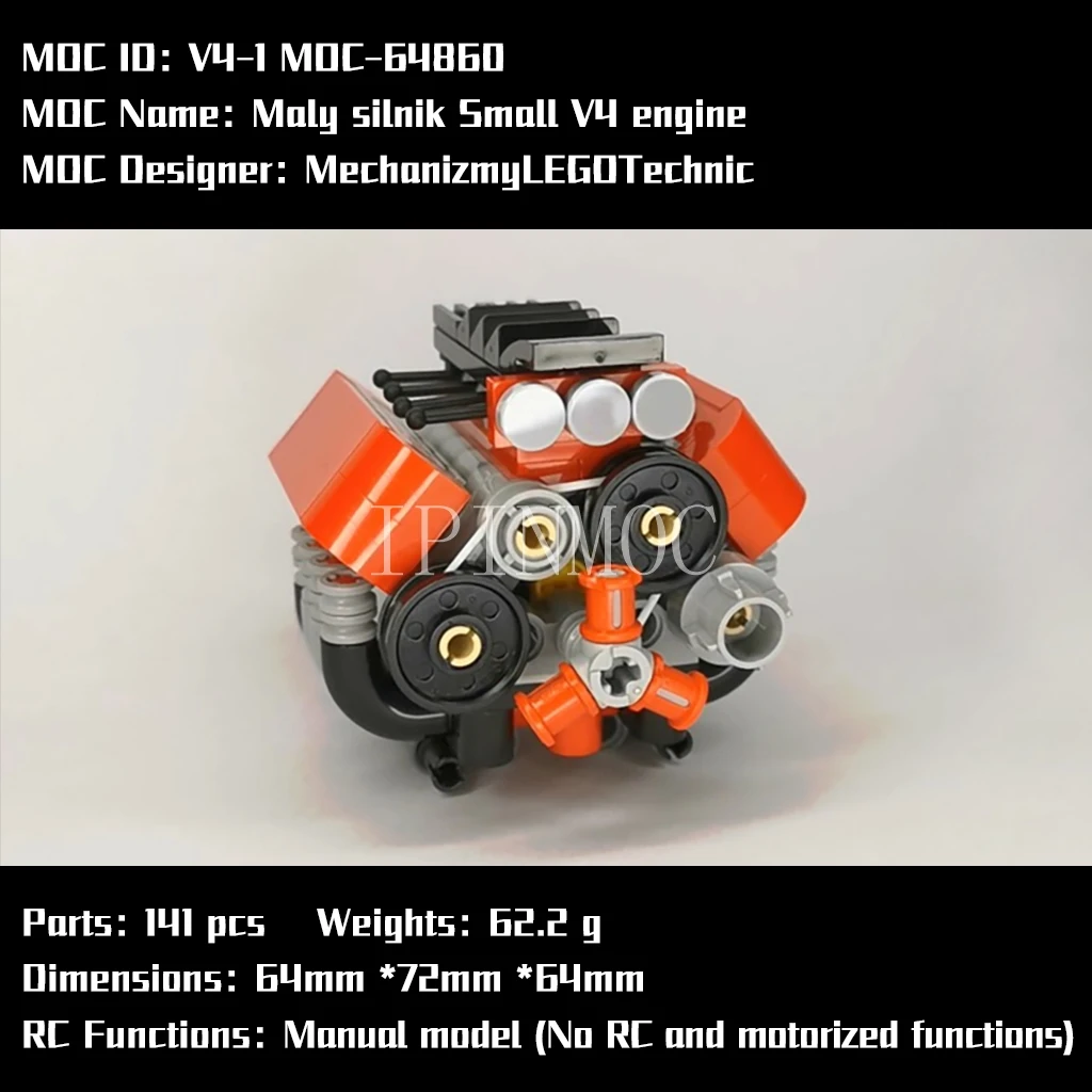 

V4-1 MOC-64860 Maly silnik V4 Small V4 engine by Mechanizmy LEG Technic