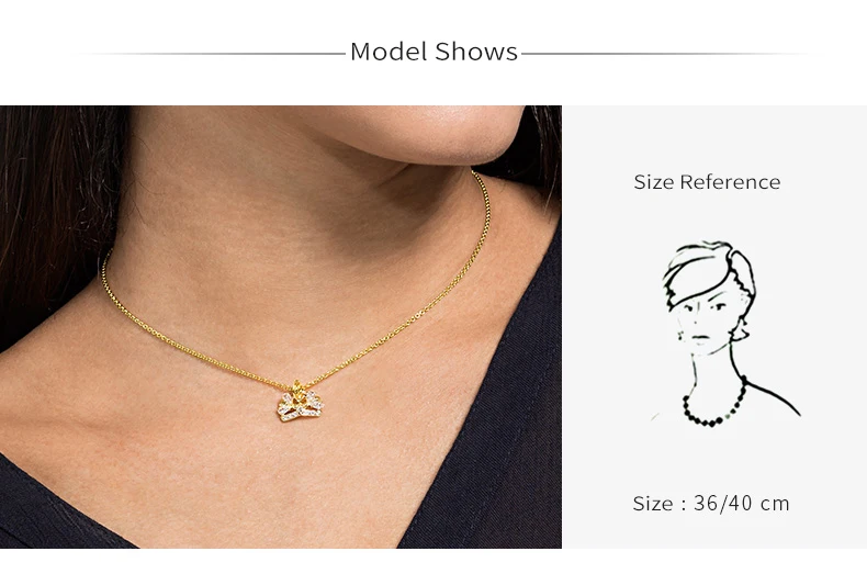 

Only Love Crown Bee Design Necklace Jewelry Original Reproduction 1:1