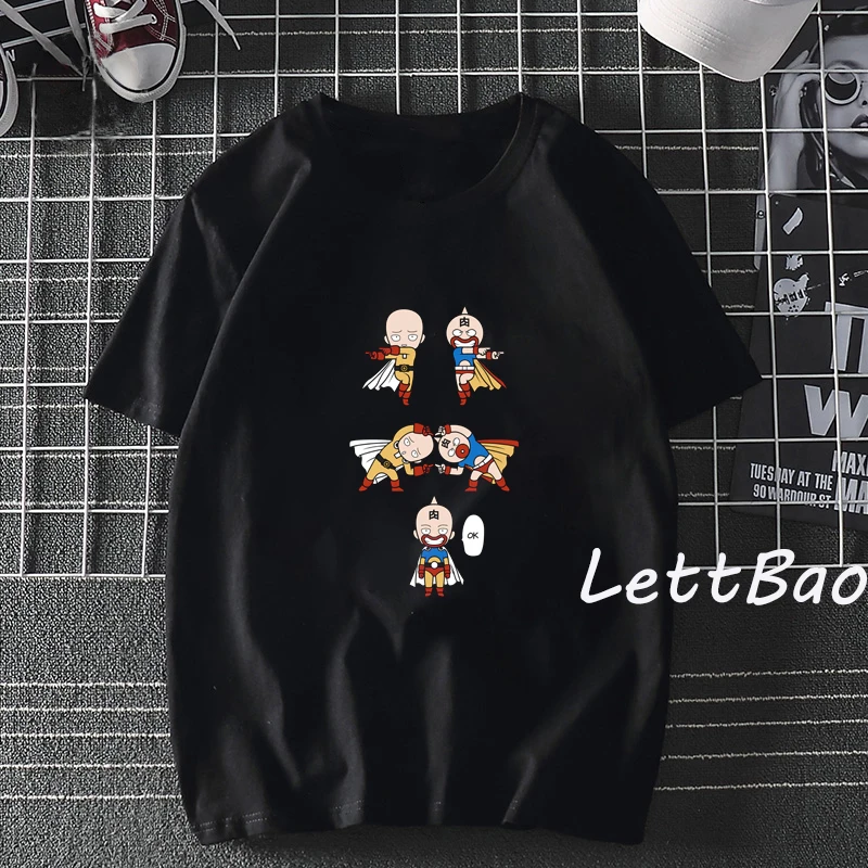 

One Punch Man Saitama t shirt for men Summer Graphic Tee Fashion Tops Short Sleeve cartoon T Shirt Streetwear