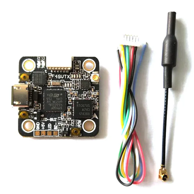 Черный F4_SVTX STM32F411C Контроллер полета интегрированный 5,8g 48CH 25 МВт/100 мВт/200 мВт переключаемый VTX OSD 20*20 мм для RC FPV Mini Dron - Цвет: Черный