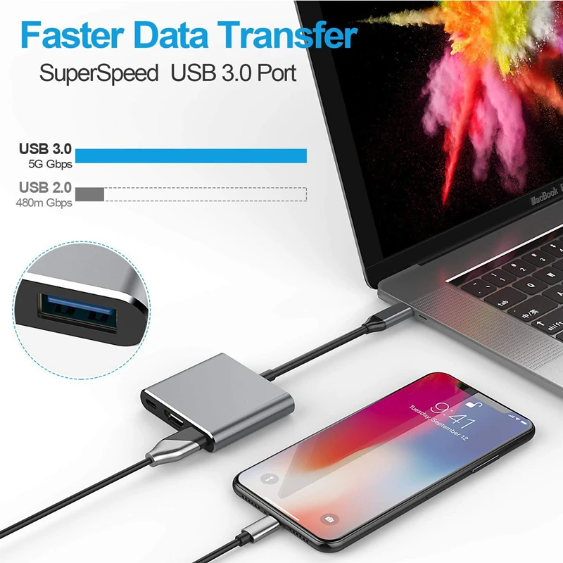 Плата-адаптер TRUMSOON с Type C на 4K HDMI-совместимый USB 3 0 для Macbook Surface HP ENVY 15 Samsung S21 Dex Xiaomi 10