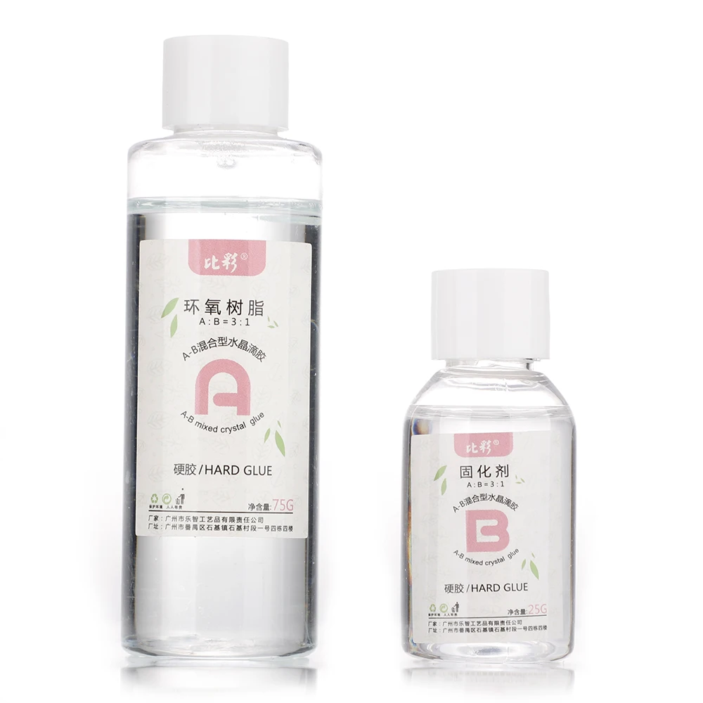 Эпоксидный клей против желтизны, кристаллический, прозрачный, смешанный (3:1), для домашнего декора, сопротивление растворителю, AB на.