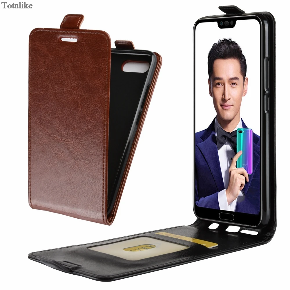 Чехол для телефона из искусственной кожи в деловом стиле Huawei Honor 10 вертикальный