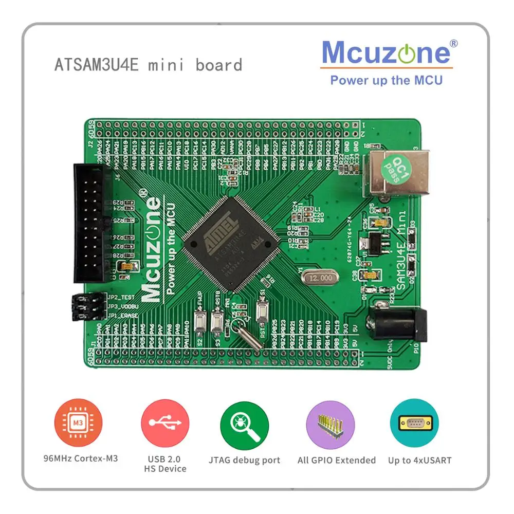 SAM3U ATSAM3U4E мини плата 96 МГц Cortex M3 USB 2 0 высокоскоростное устройство SAM3U4E ARM MICROCHIPATMEL JTAG