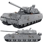 Немецкий танк Panzer VIII Maus, строительный блок, 2127 шт., военное оружие, фигурки танков, наборы моделей, кирпичи, Обучающие Детские игрушки, подарки