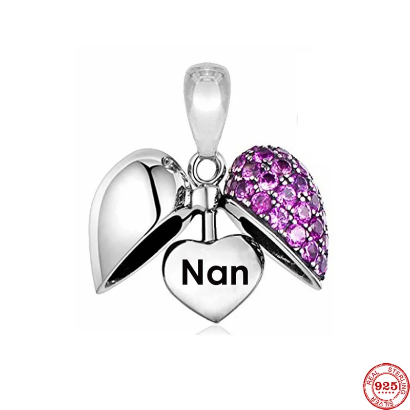 New Original Silver Color Rose Red Nan Diy Beads Fit European Charms Bracelet Bangle Women Jewelry Accessories P519 | Украшения и