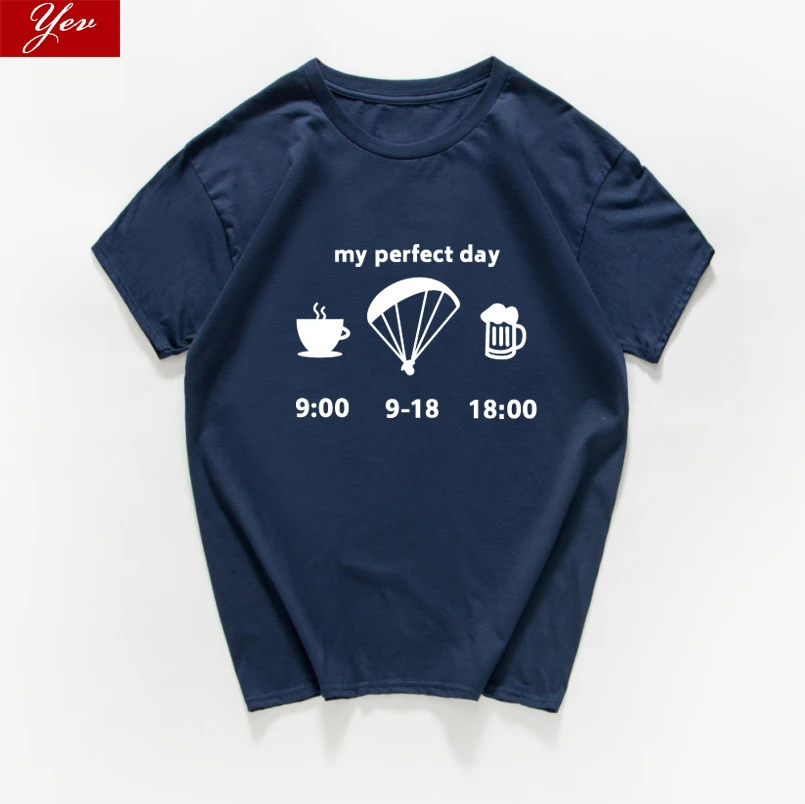 Забавная Мужская футболка my perfect day Одежда большого размера женская с рисунком