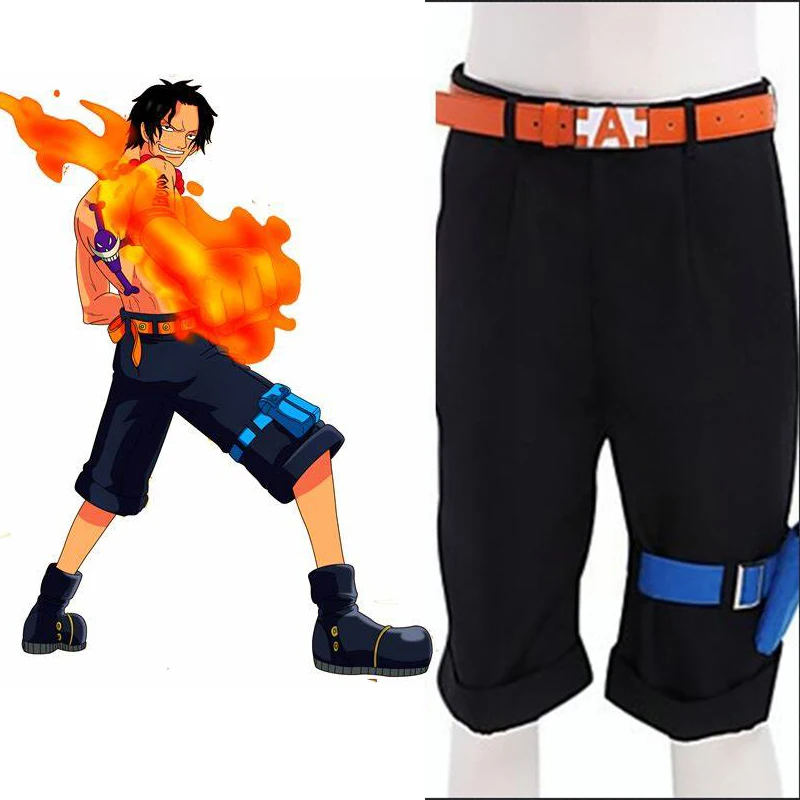 Аниме One piece Portgas D Ace Косплей костюмы брюки пояс летняя одежда комплект для