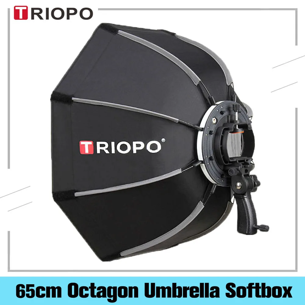 Enlarge TRIOPO 65cm Umbrella Softbox Portable Outdoor Octagon For Godox Yongnuo Flash Speedlite Soft Box Photography Studio Accessories