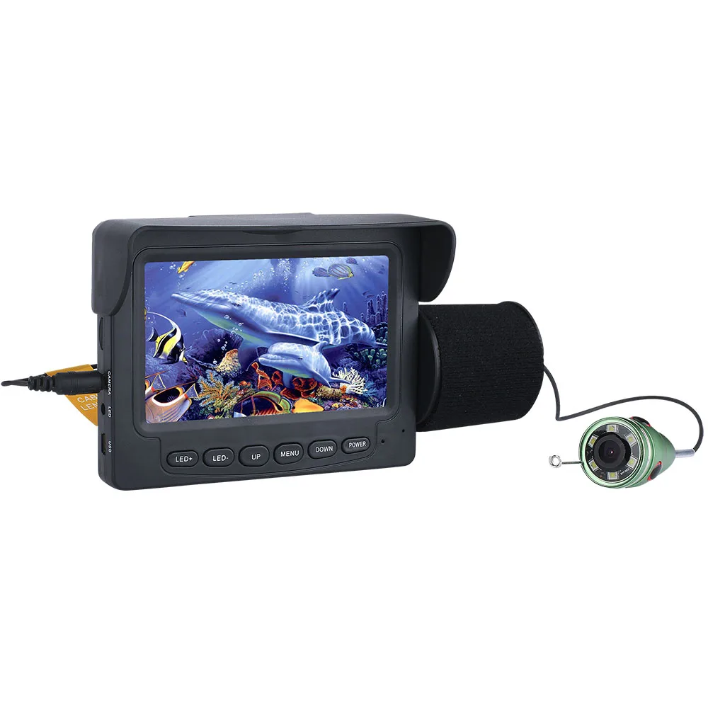 

Fish Finder Underwater Ice Fishing Camera 4.3" LCD Monitor 6PCS LED Night Vision Fishfinder Camera
