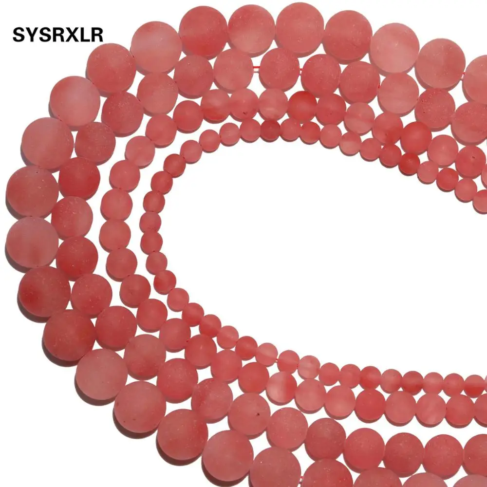С тусклой полировкой матовый Натуральный камень Красного арбуза с украшением в