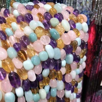 2021 new natural stone colored gemstone irregular shape bead jewelry gift making diy ladies necklace bracelet size 8x10mm