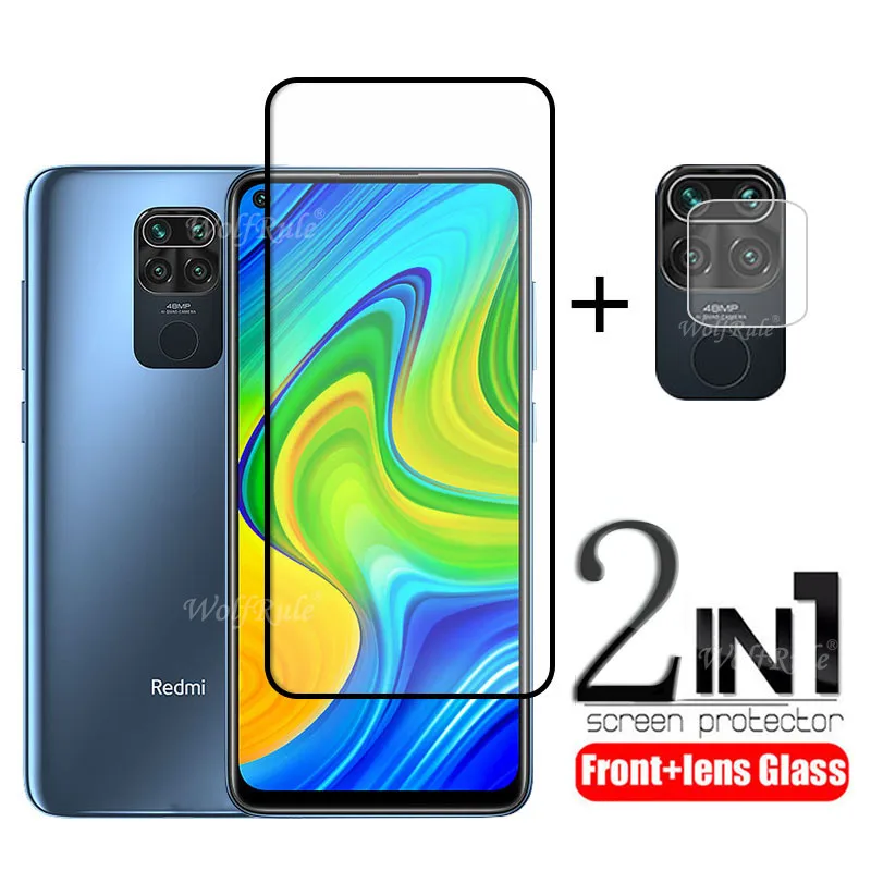 Cristal de cobertura completa para Xiaomi Redmi Note 9, Protector de pantalla HD para Redmi Note 9, cristal de lente de 6,53 pulgadas-0
