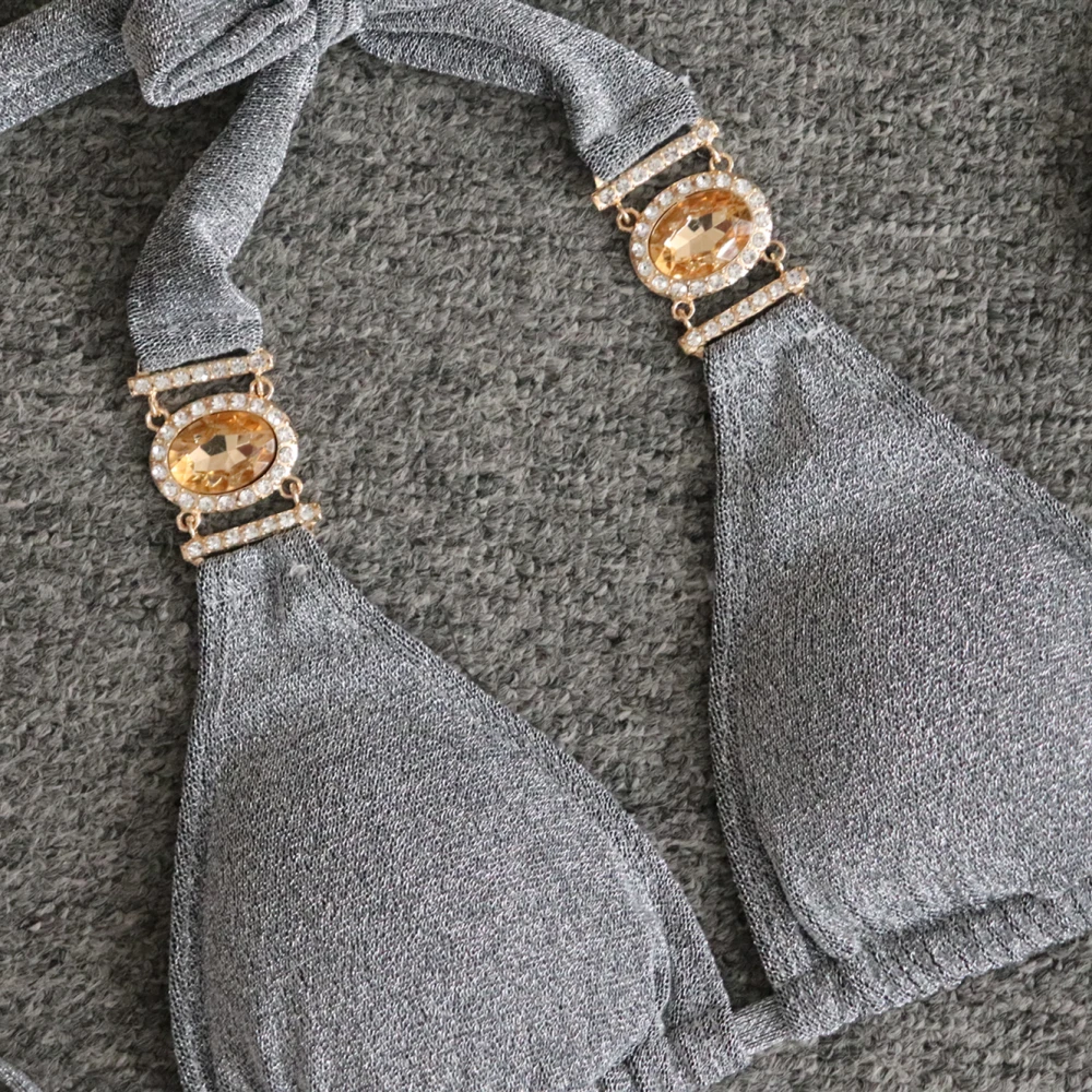 Sexy Shiny Bikini Luxury Rhinestone Women Swimsuit Crystal Diamond Female's Swimwear Wholesale Girls Bathing Suit | Женская одежда