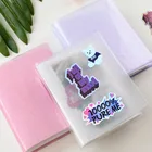 Фотоальбом желеобразных цветов для мини-карт, альбом-наклейка для фотографий, держатель для мини-фотокарт, Прозрачный блестящий альбом для скрапбукинга